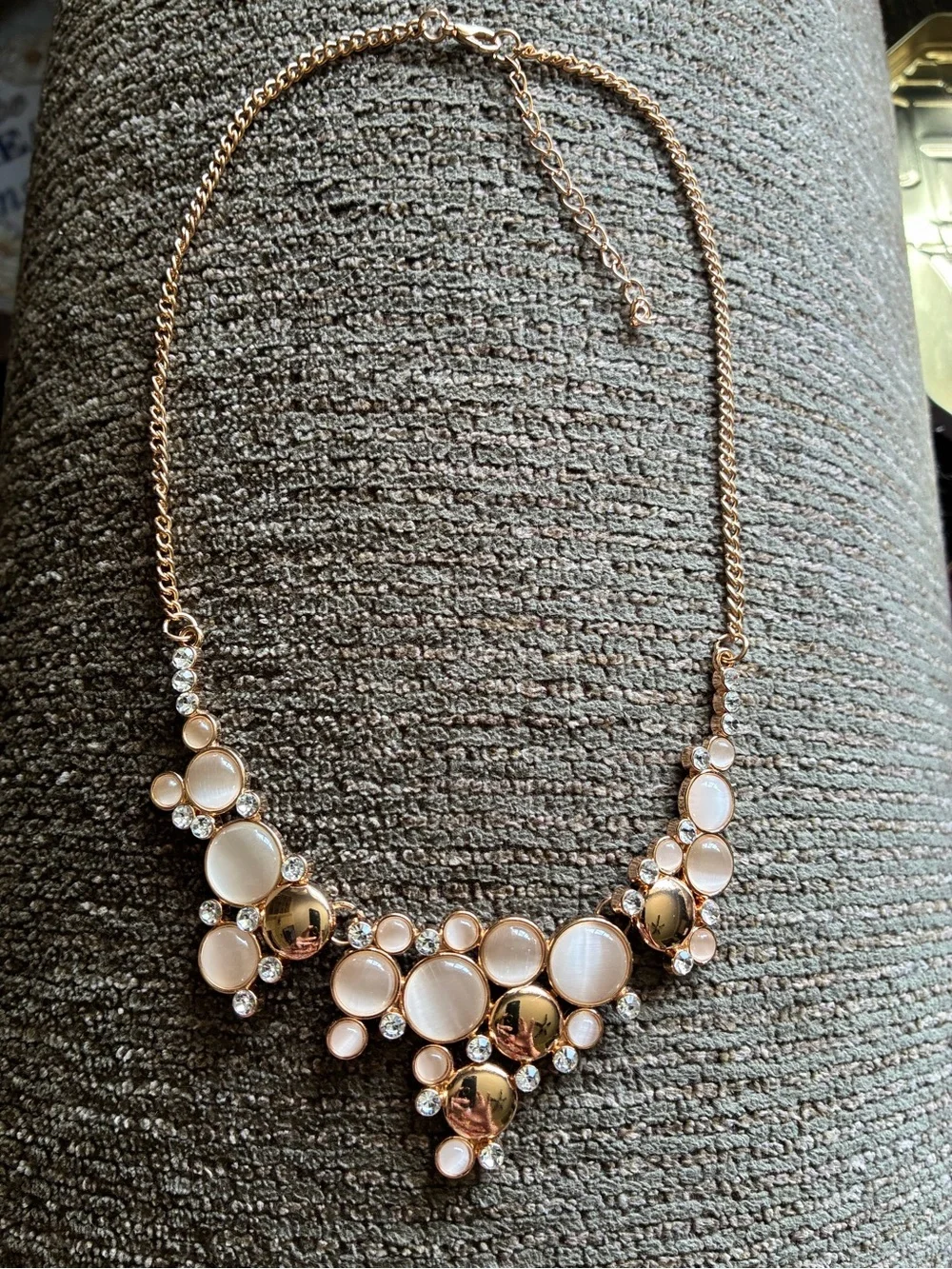 Rose Gold and Blush Bib Necklace - Women Jewelry